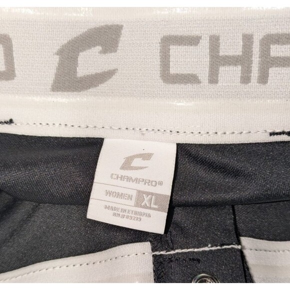 Champro Softball Pants XL Women's Black Red Piping 14 oz.  Reinforced Knees - Picture 7 of 9
